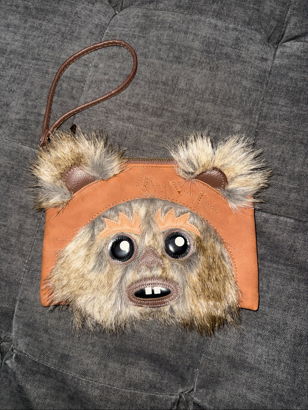 Loungefly Star Wars Ewok Cosplay wristlet fuzzy faux-fur